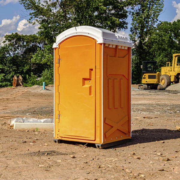 how often are the portable toilets cleaned and serviced during a rental period in Scotland County North Carolina